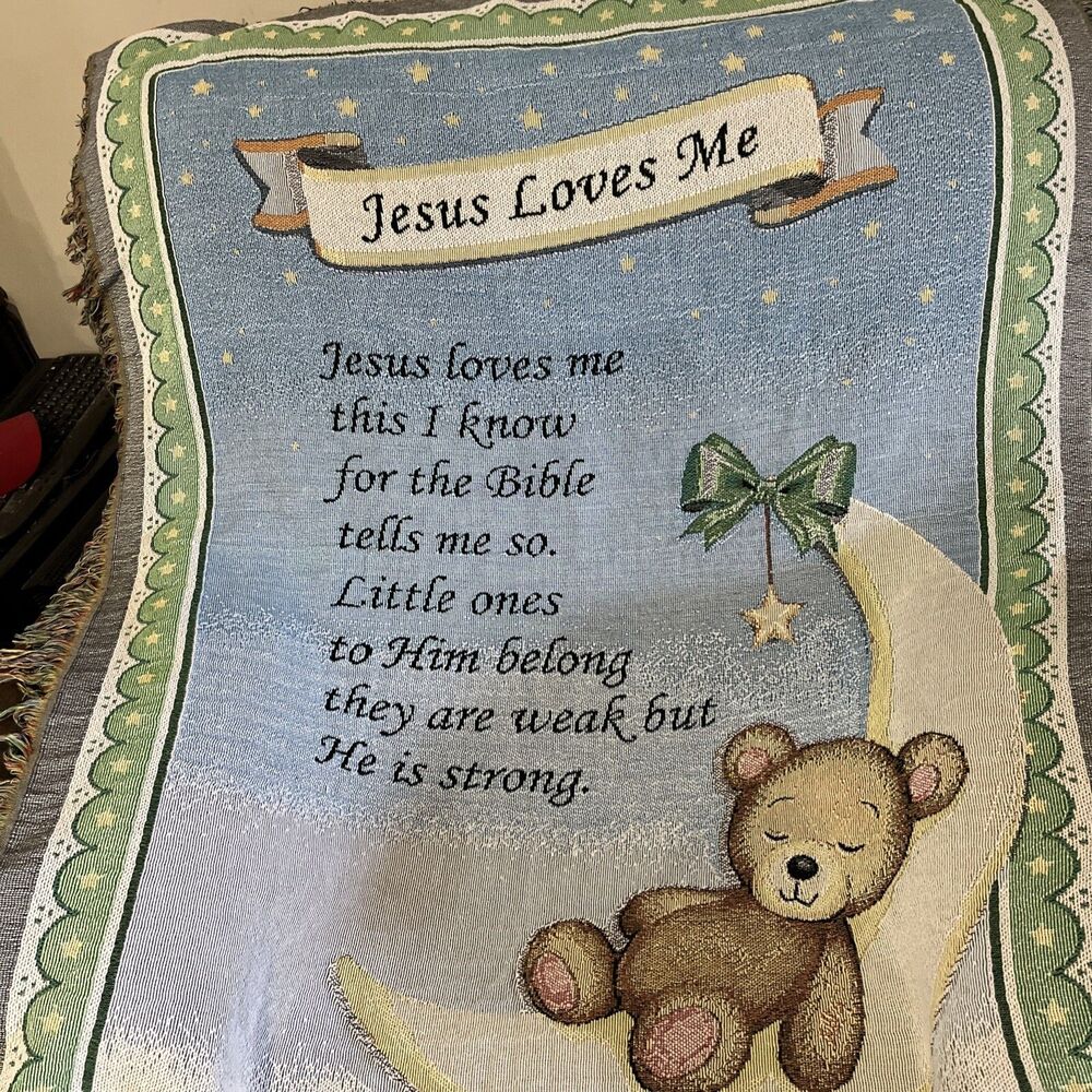 Collections Jesus Loves Me Throw 38”x50”
